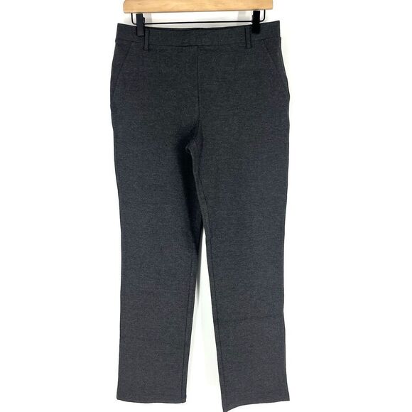 Quince Pants Size Medium Womens Charcoal Ultra Stretch Ponte Straight Leg Career - Picture 1 of 8